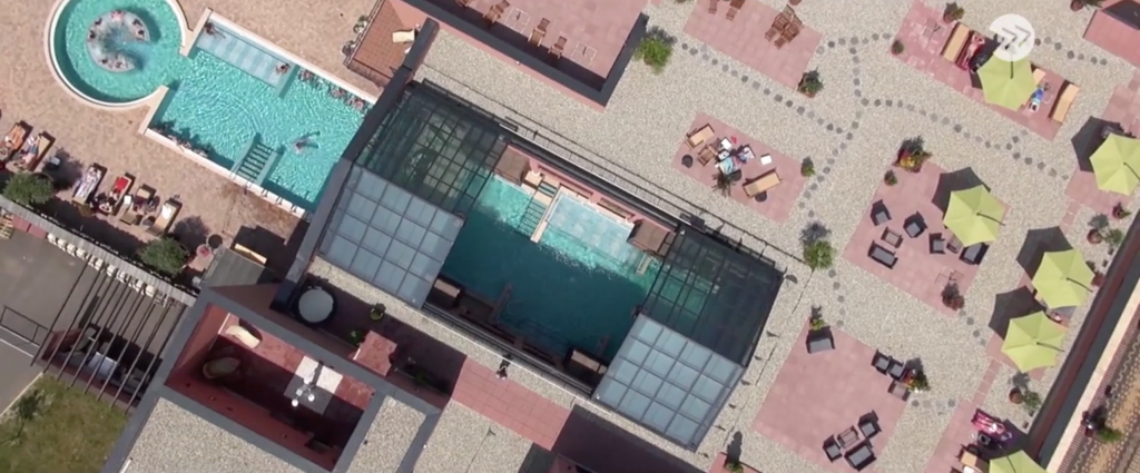 Kamera Drohne Saarland Therme Flugaufnahmen